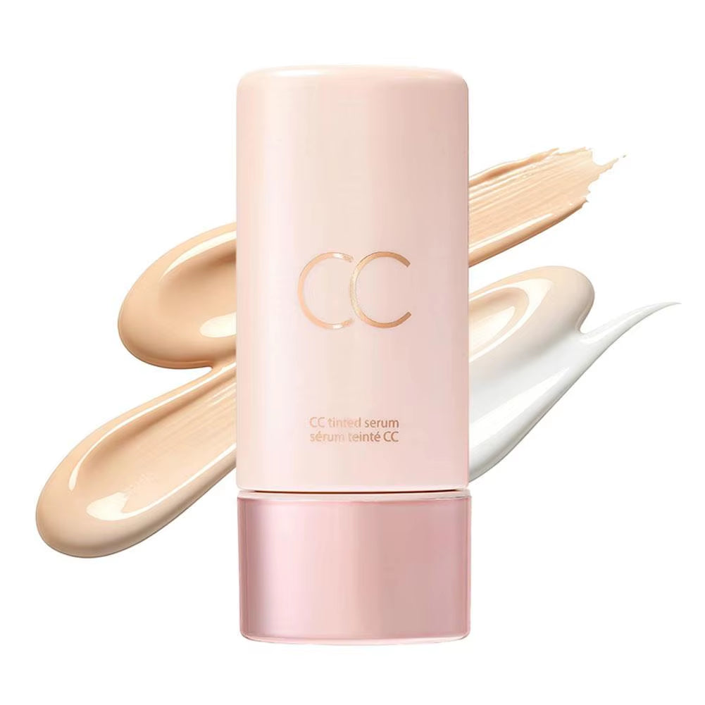 CC Tinted Serum Cream Natural Glow Hydrating Color Correcting Liquid Foundation Makeup 55Ml Full Coverage Face Base