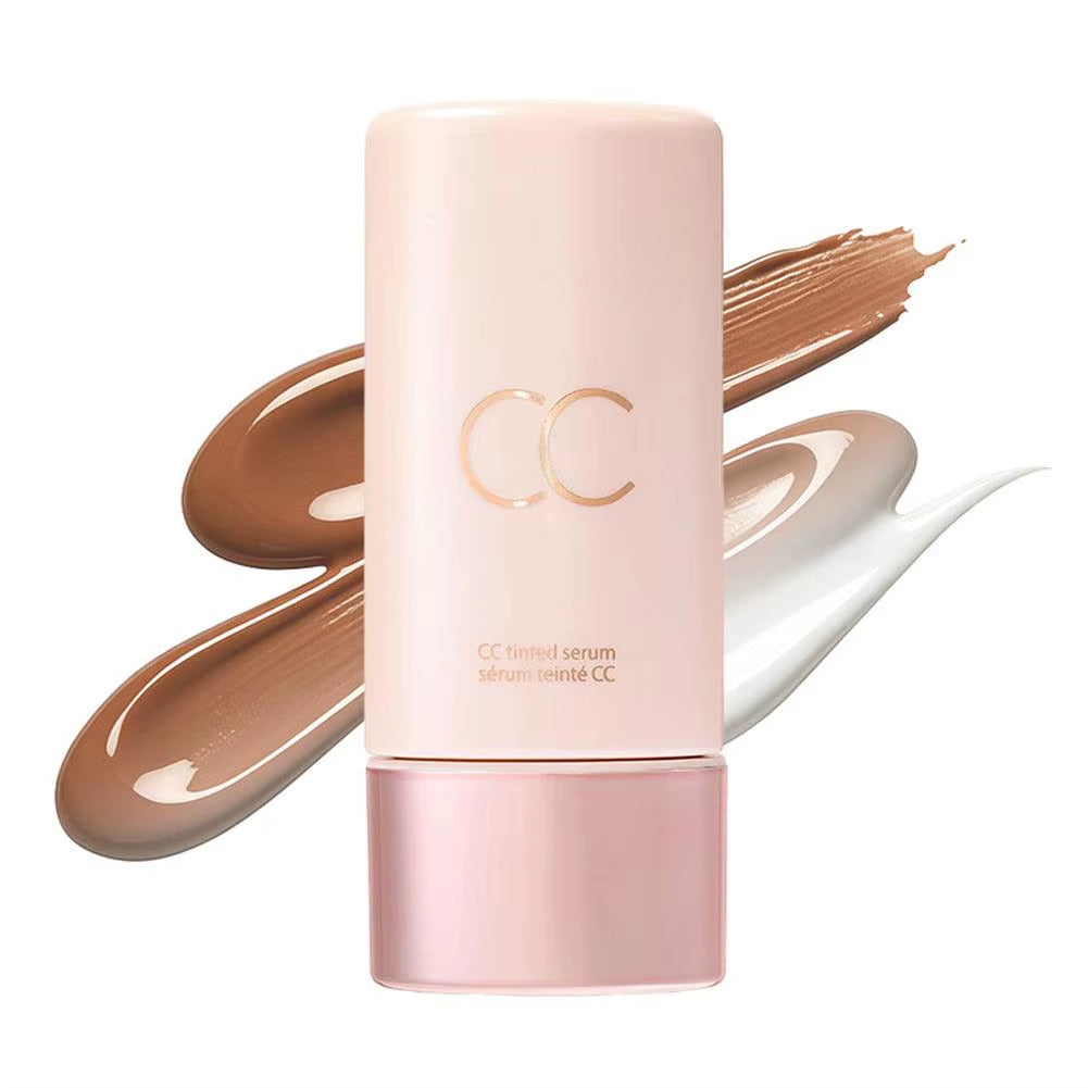 CC Tinted Serum Cream Natural Glow Hydrating Color Correcting Liquid Foundation Makeup 55Ml Full Coverage Face Base