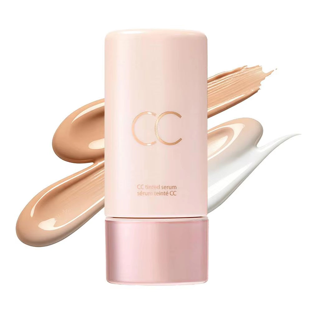 CC Tinted Serum Cream Natural Glow Hydrating Color Correcting Liquid Foundation Makeup 55Ml Full Coverage Face Base