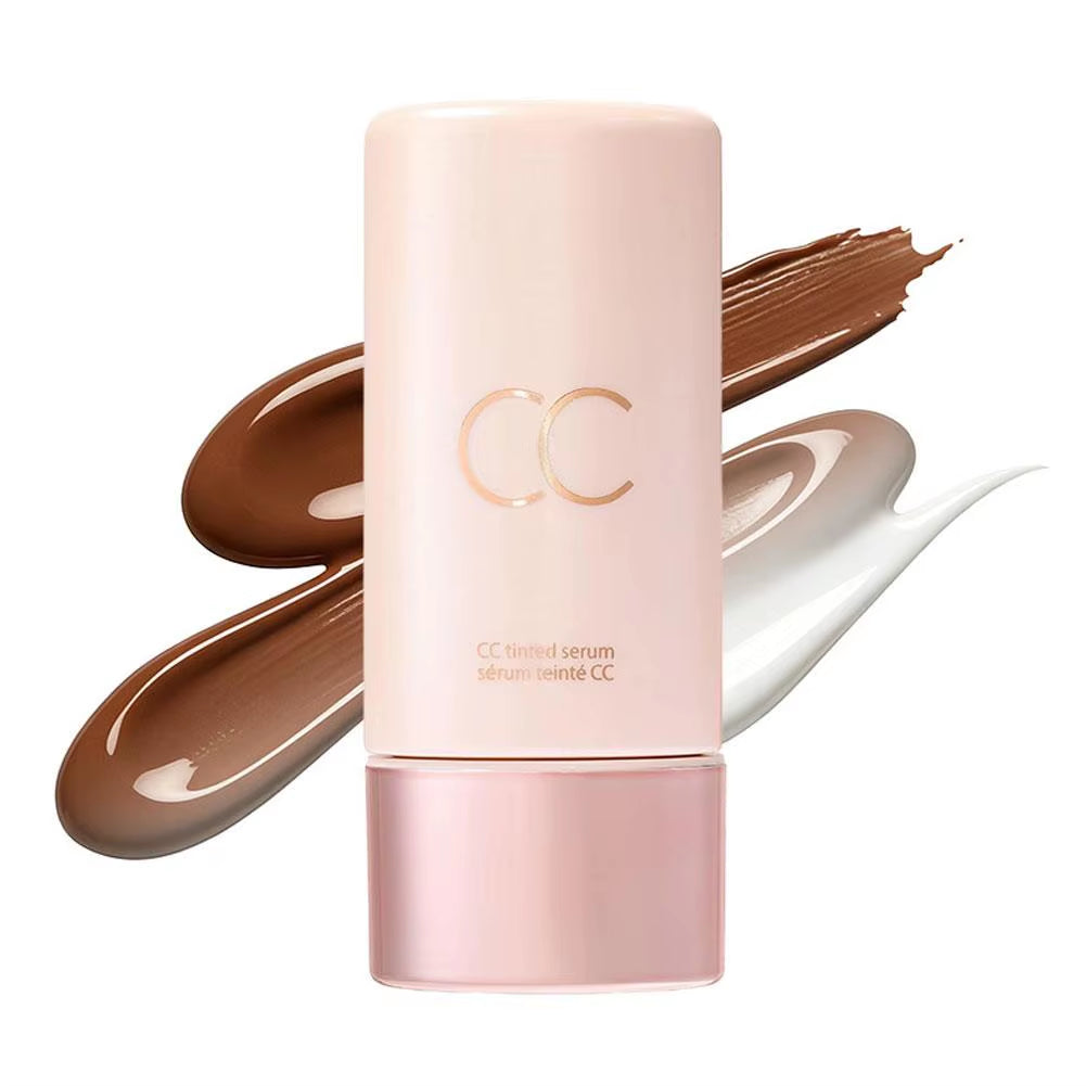 CC Tinted Serum Cream Natural Glow Hydrating Color Correcting Liquid Foundation Makeup 55Ml Full Coverage Face Base